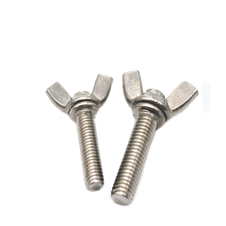 ASME/ANSI B 18.6.8 ສະແຕນເລດສະແຕນເລດ SS304 A2-70 Screws Thumb Wing