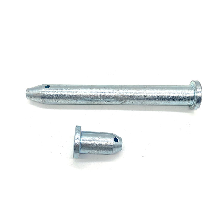 Blue White Zinc Carbon Steel 50mm 100mm Carbon Steel Clevis Pins ມີຮູ