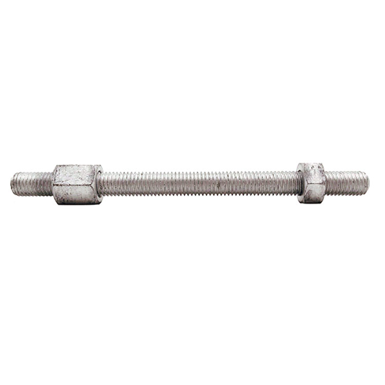 ເຫຼັກກາກບອນ M20 M22 M24 M27 ເກຣດ 8.8 Galvanized Electric Power Power Threaded Rod with nuts