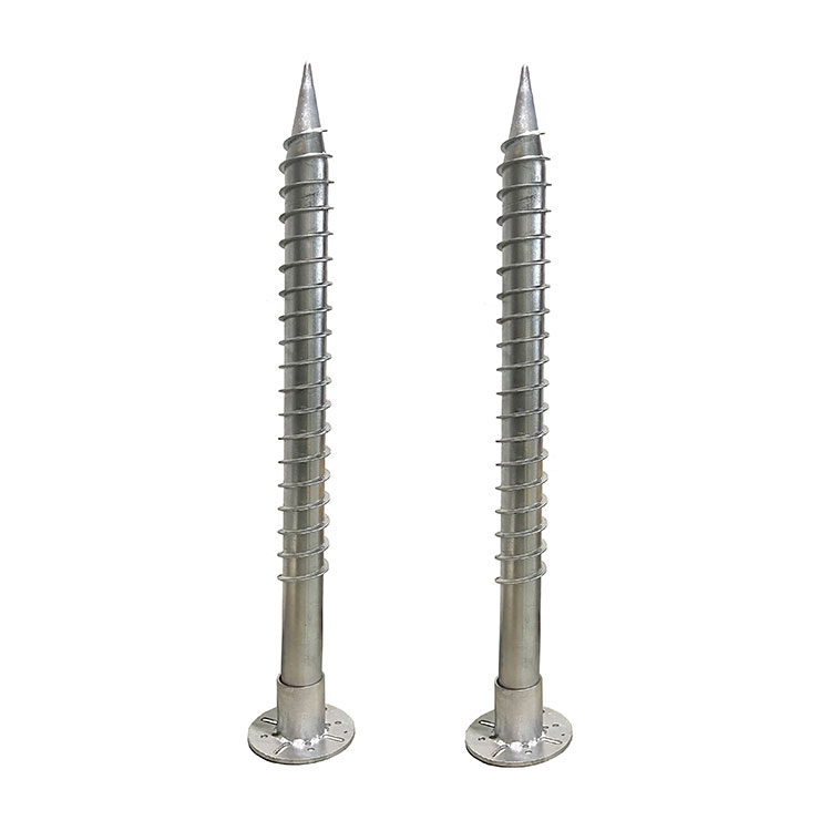 ເຫຼັກກາກບອນ Q235 Solar Mounting System Foundation Galvanized Anchor Pile Screw Ground Screw