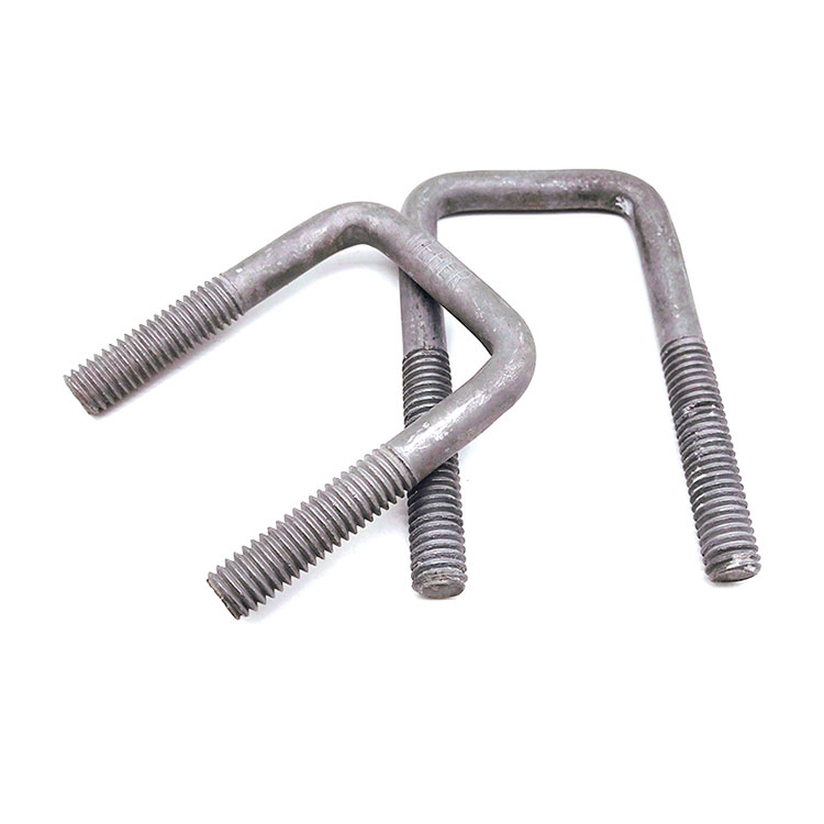 M10 M12 M16 carbon steel HDG square U type Bolt ສໍາລັບພະລັງງານໄຟຟ້າ