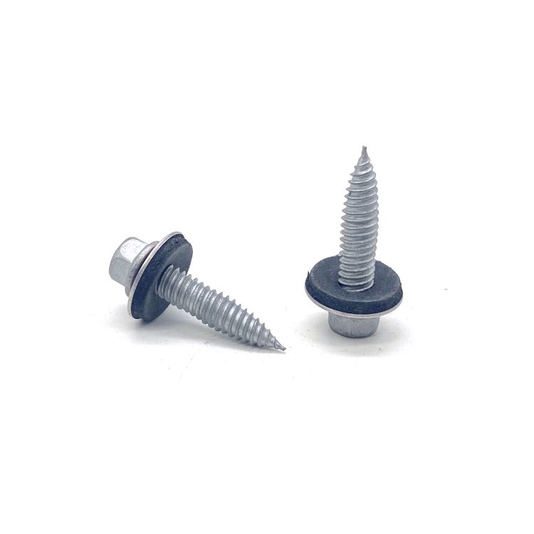 ໂຮງງານຜະລິດ Screw ຕົນເອງ Tapping Screw Hex Flange ມຸງ Screw Bi-Metal Screw ກັບ EPDM Washer