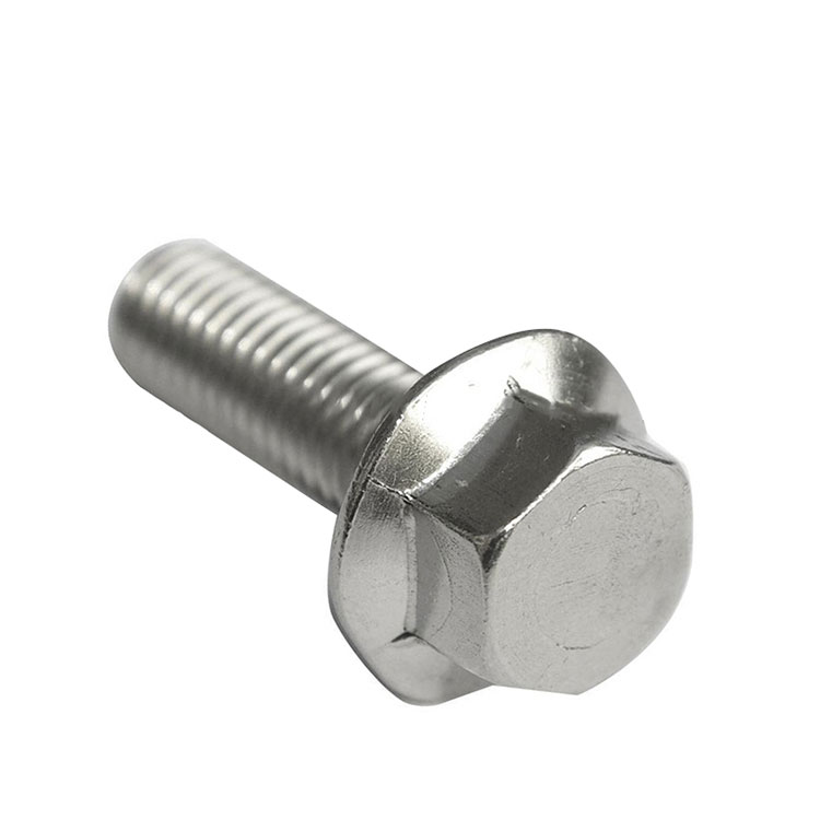 DIN6921 ສະແຕນເລດ A2-70 Hex ຫົວ flange Bolts ມີ serrated