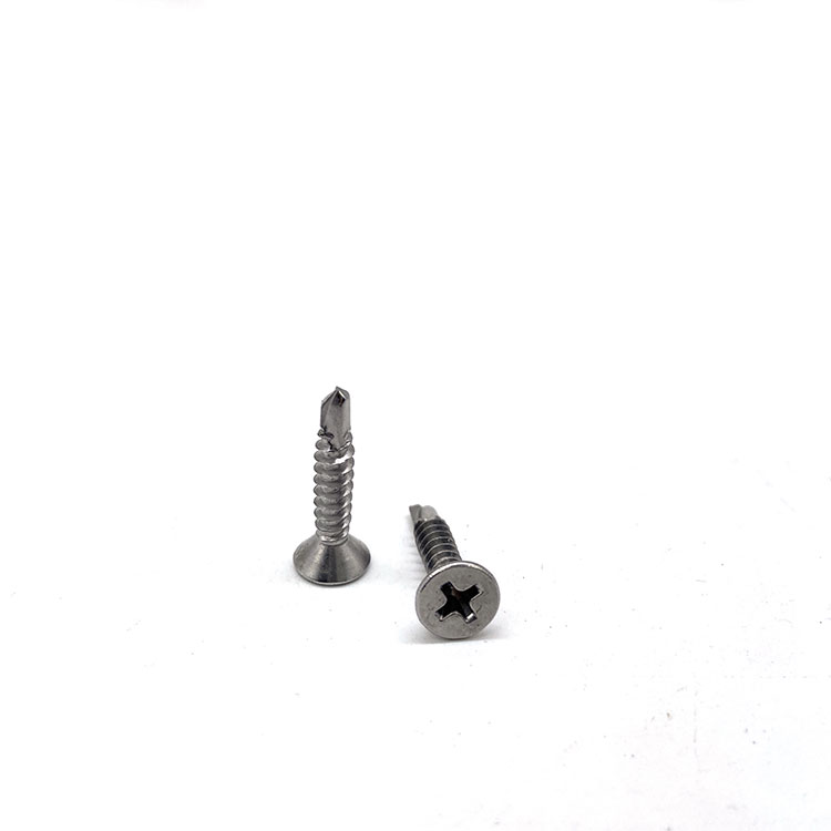 ສະແຕນເລດ DIN7504P 304 316 A2 A4 Cross Recessed Countersunk Head Self Drilling Screws