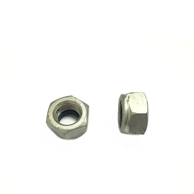 Gr 4 Zinc Plated Hexagon Nylon Insert Nut Lock DIN985