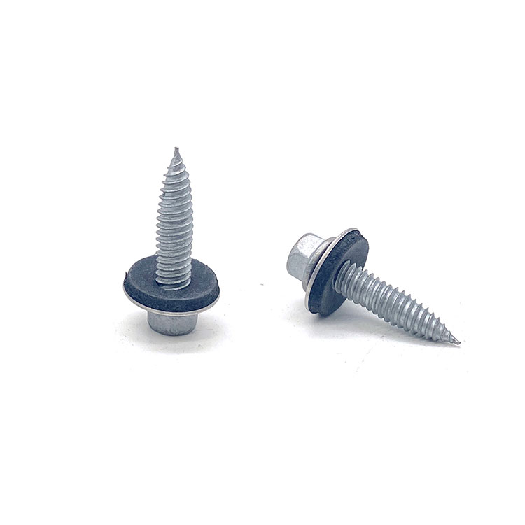 Hex Flange Head SS304/SS316 SCM410 Self Tapping Screws Bi-Metal With EPDM Washer