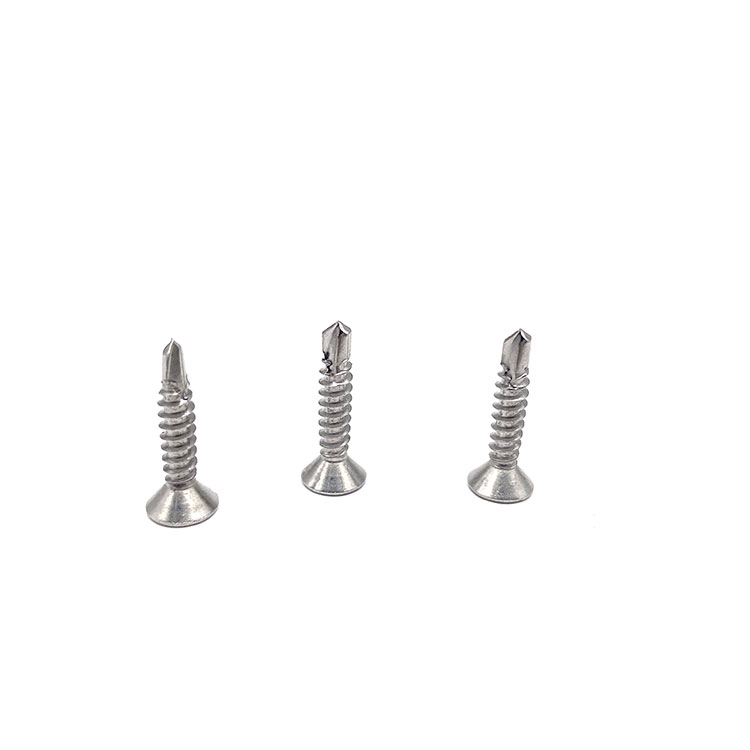 M8 45mm SS304 Flat Head DIN7504P Countersunk Head Philip Self Drilling Screw