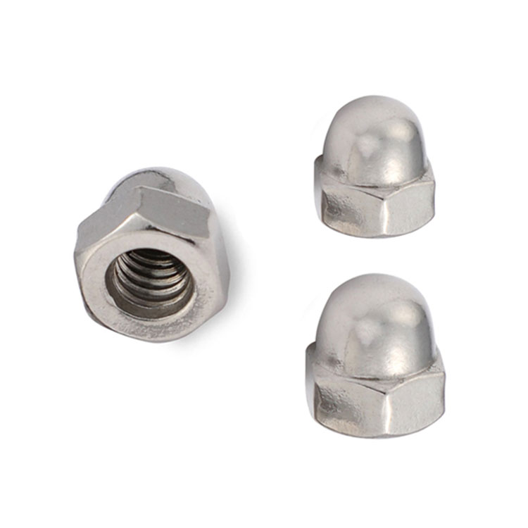 ສະແຕນເລດ 304 ຂາຍໂດຍກົງ metric hex domed cap nuts