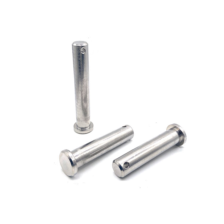 SS304 A2 Flat Head M3 M4 M5 M6 Stainless Steel Clevis Pin ມີຮູ