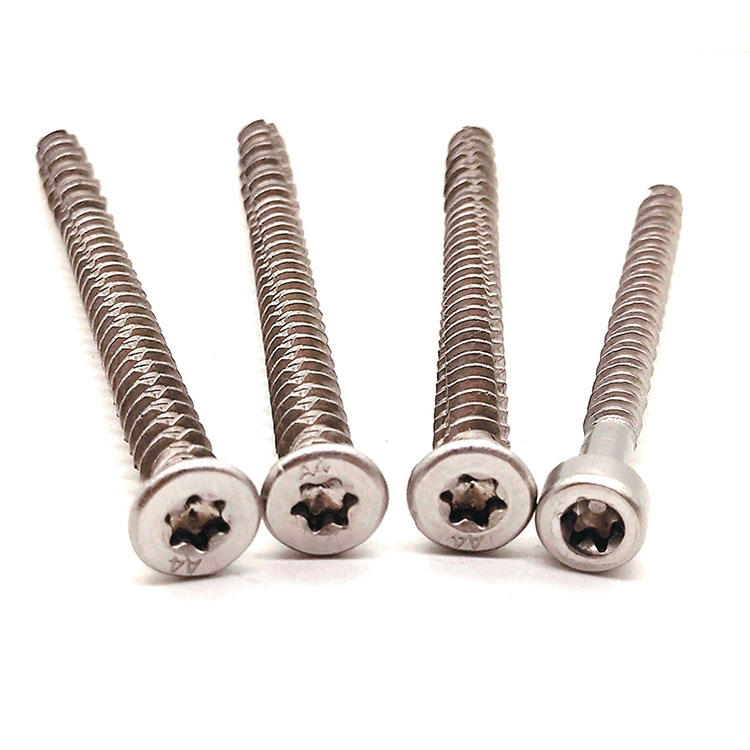 ສະແຕນເລດ 304 316 Countersunk Chipboard Steel M3 Fully Threaded Wood Screw