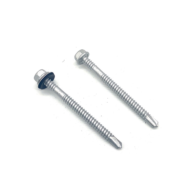 ສະແຕນເລດ 304+410 Hexagon Flange Drilling Screw Bi-Metal with EPDM Washer