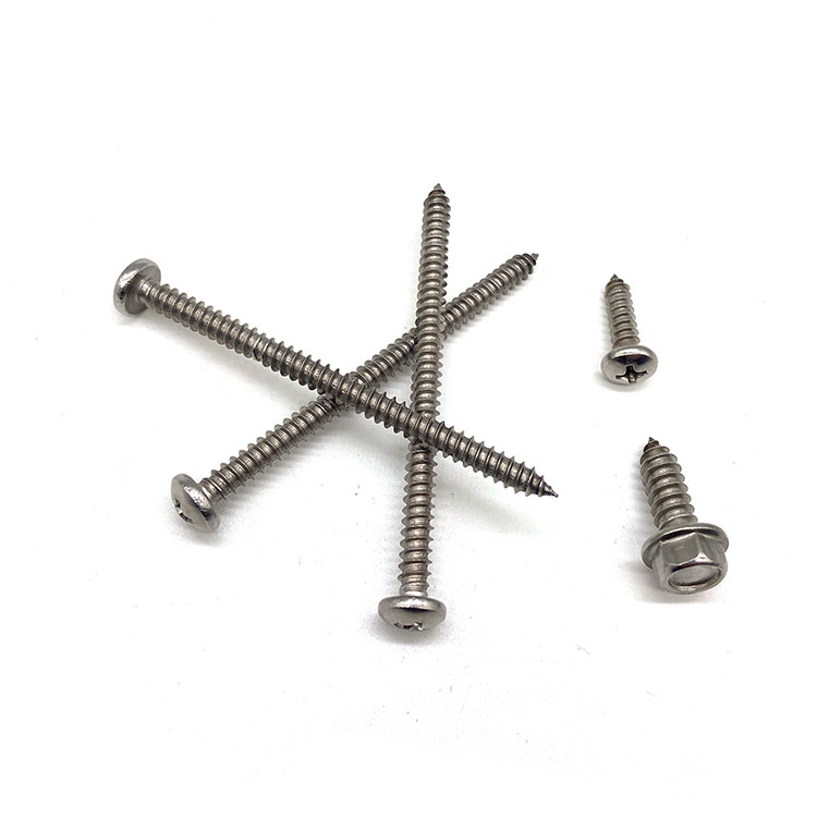 ສະແຕນເລດ A2-70 A4-80 Cross Recessed Pan Head Self Tapping Screws