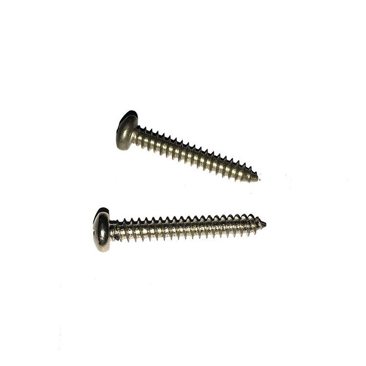 ສະແຕນເລດ A2-70 Cross Recessed Pan Head Self Tapping Screw DIN7981 ສໍາລັບແຜ່ນໂລຫະ