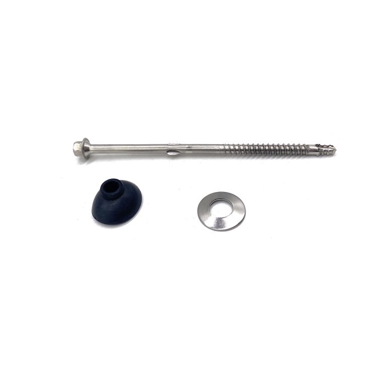 ສະແຕນເລດເຫຼັກກ້າ Carbon Steel Hex Head Bi-metal Self Drilling Screws with Washers