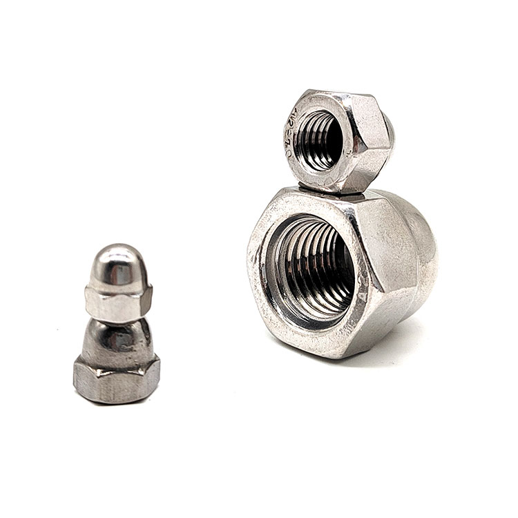 ສະແຕນເລດ Din1587 Hex Cap Nuts