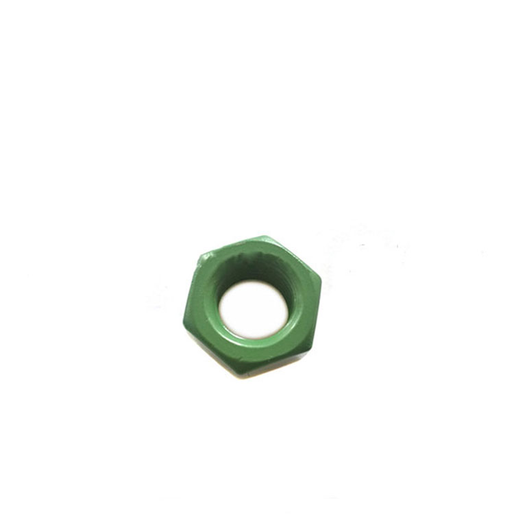 Teflon PTFE ເຄືອບ Xylan 1070 ສີຂຽວ DIN934 Stainless Steel Hex Nut