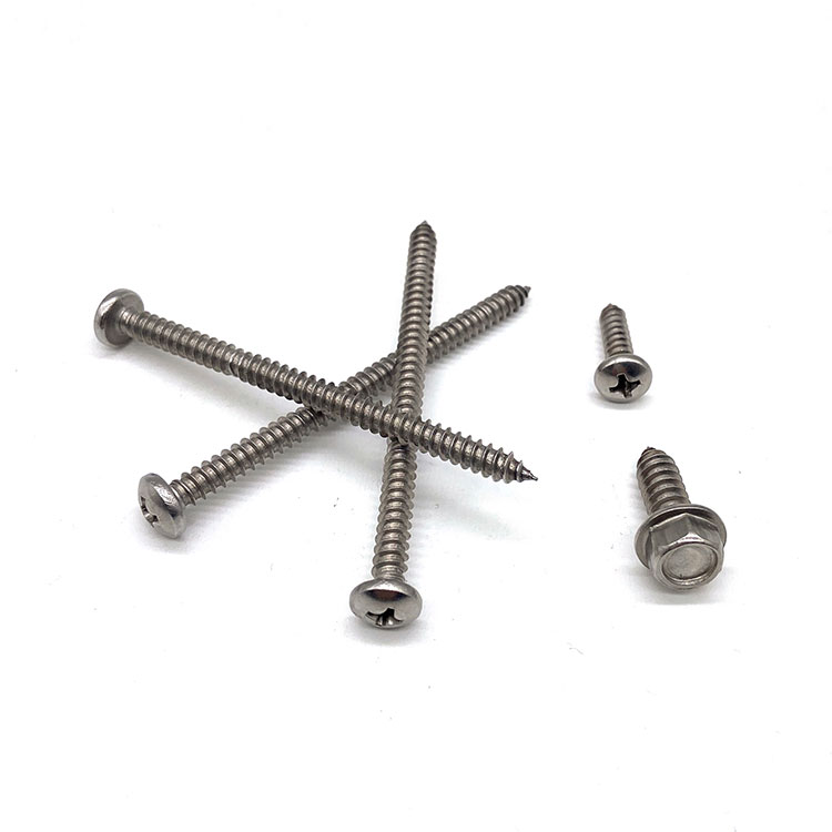 ໄມ້ສະແຕນເລດ 304 316 ມຸງຫລັງຄາ Countersunk Decking Screw Self Tapping